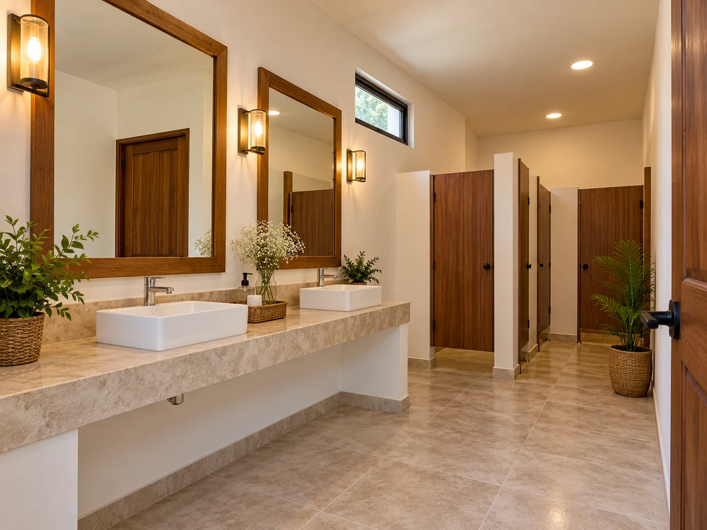 Imagen referencial del interior de baños para invitados