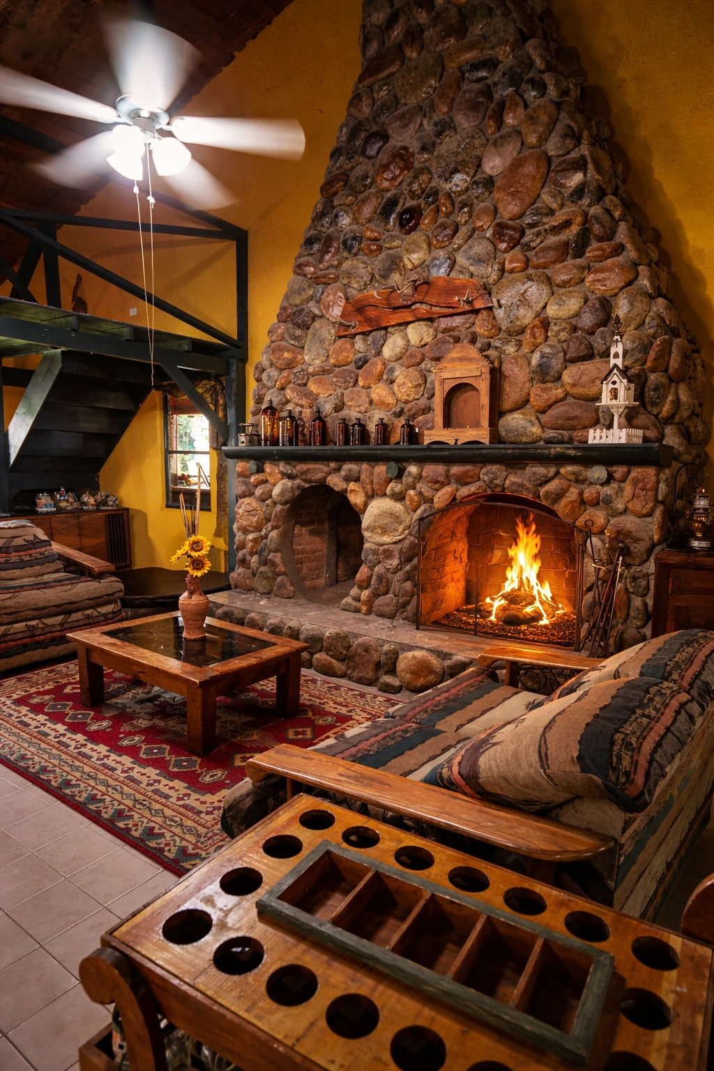 Sala con chimenea
