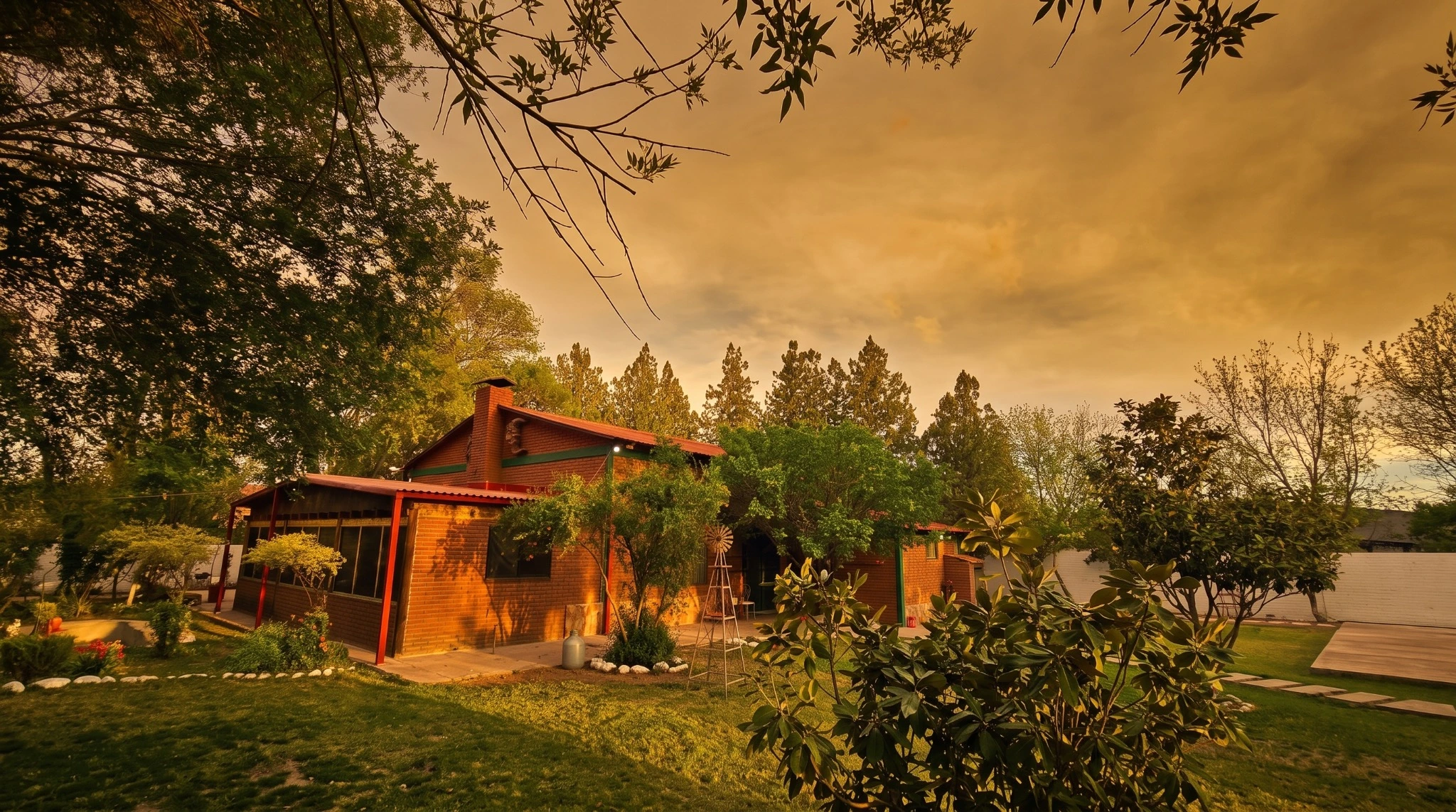 Cabaña y jardines de Casa Margarita